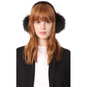 Eugenia Kim Janine Herringbone Fox Fur Earmuffs